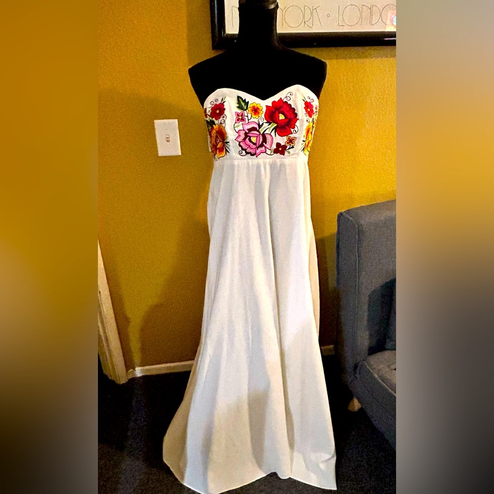 Mexican long handmade dress